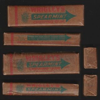 Wwii World War 2 - Army Chewing Gum Pack With Wrapper - Wrigley Khaki 1942 Soldier