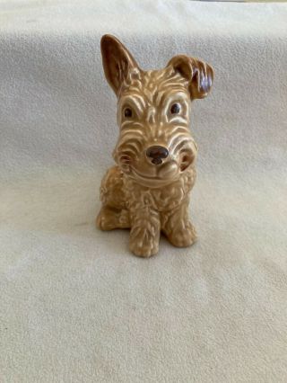 Vintage Sylvac Comical Terrier Dog Model 3123 Rare 6cm C1950 " Ear Up,  Ear Down "