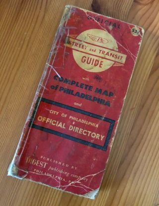 Ptc Street And Transit Guide With Complete Map Of Philadelphia - 1956