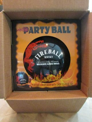 Fireball Whisky Whiskey Party Ball Dispenser Nos Box Minty