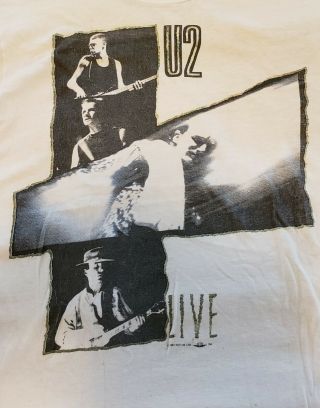 Vintage U2 Fall 1987 The Joshua Tree Concert Tour Of North America T Shirt Xl