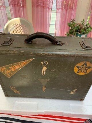 Wwii 1940s Us Navy Seapack Oshkosh Military Suitcase Luggage Usn Ww2