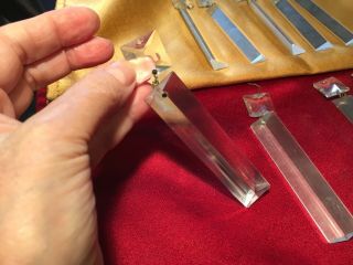 Set of 10 Antique Vintage Crystal 5” Prisms for Chandelier /Sconce /Lamp 3