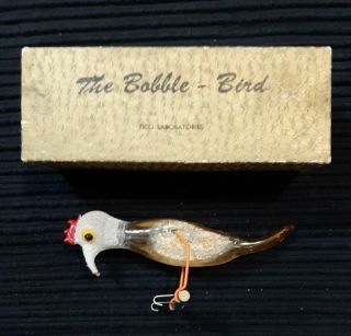 Vintage Bobble - Bird Tico Gold Rare Glass Drinking Bird Bar Toy