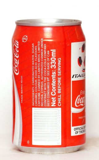 1990 Coca Cola can from Cyprus,  Italia ' 90 2