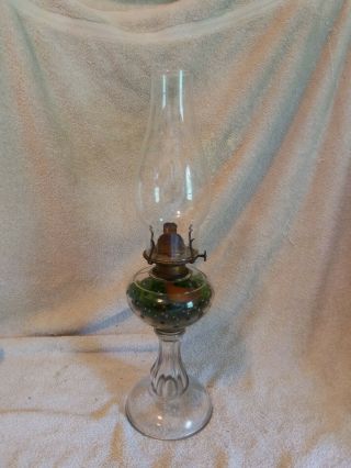 Petite Antique C.  1880 - 1900’s Glass No.  1 Size Oil Lamp