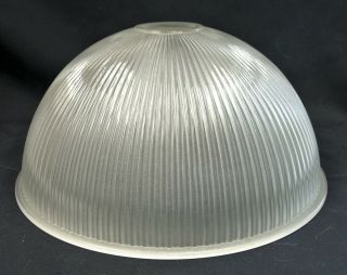 12 " Ribbed Holophane Style Glass Dome Lighting Fixture Shade Pendant Island Lamp