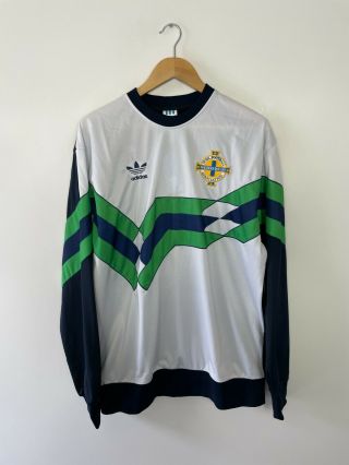 Vintage Northern Ireland Football Training Sweatshirt Adidas Retro