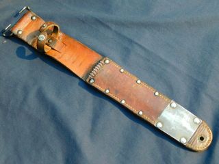 A,  Wwii Us M6 1943 Viner Bros Leather Scabbard Sheath For M3 Trench Knife Dagger