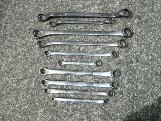10 Vintage Craftsman =v= & C1 Box End Wrenches Sae & Metric Usa Made