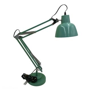 Vintage Style Anglepoise Adjustable Green Metal Desk Lamp -
