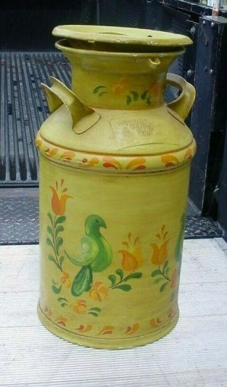Metal Cream / Milk Can Tri State Butter Co.  Hand Painted