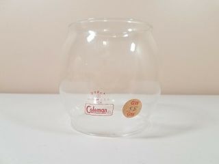 Vintage Coleman Lantern 200 A Red Letter Globe Pyrex Camping Globe Only