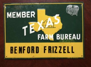Vintage Metal Farm Bureau Member Sign