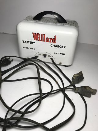 Vintage Willard Battery Charger Model Wb - 4,  6 And 12 Volts,  Includes Box & Instr