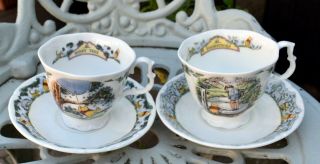 Vintage Royal Doulton Disney Poohsticks & Honey Tree Ceramic Tea Cups & Saucers