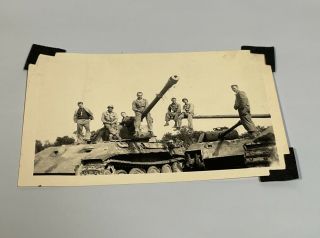 Wwii Photo Us German Tank Panzer Panther Armor Ko’d Captured Album Picture - Ab