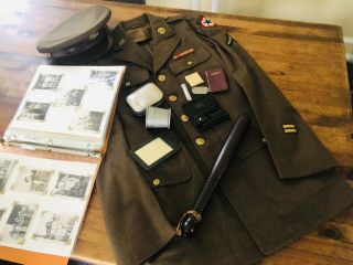 Stunning U.  S.  Wwii Uniform Grouping Mp South Pacific Named & Identified