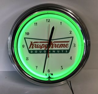 Krispy Kreme Doughnuts Lighted Store Wall Clock