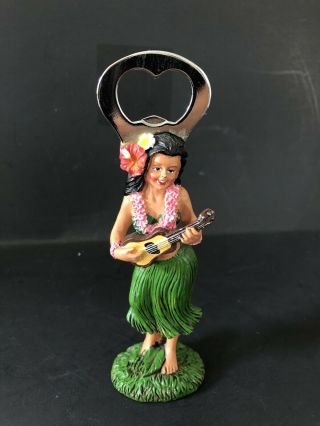Hawaiian Metal Bottle Opener Hula Girl Figurine Hawaii Luau Tiki Bar Party Decor