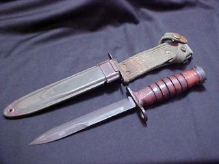 Wwii Us M4 Case Bayonet Knife For M1 Carbine Rifle