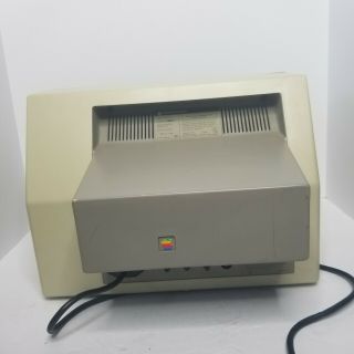 Apple Green Phosphor Monochrome CRT Computer Monitor II A2M2010 Vintage 1983 3