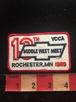 Vintage 1989 Rochester Minnesota Vcca Meet Chevrolet Car / Auto Jacket Patch 81t