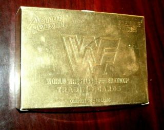 Vintage 1994 Wwf Action Packed Complete Set With Gold Box.  Premiere Edition