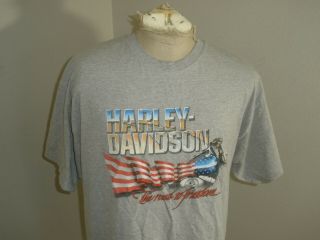 Adult Xl Harley Davidson Grand Canyon The Road To Freedom Motorcycle Biker Shirt