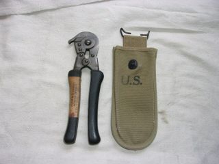 Ww2 Gi M1938 Wire Cutters With Pouch - - 1942 Date - -