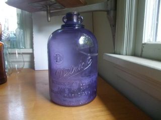 Rare Detrick Pre Pro Whiskey Gallon Amethyst Glass Jug Dayton,  Ohio 1910 Boldt