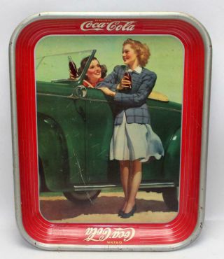 Vintage 1942 Drink Coca - Cola Tray The American Art Coshocton Ohio Usa