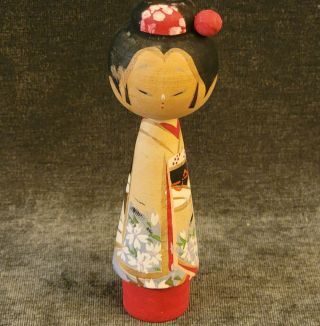 Vintage Kokeshi Wooden Japanese Doll Bobblehead