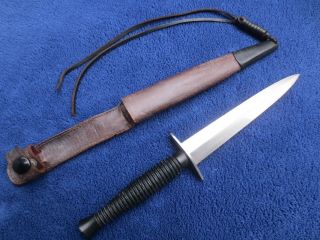 French Fairbairn Sykes Knife Le Commando Inox Dagger And Sheath