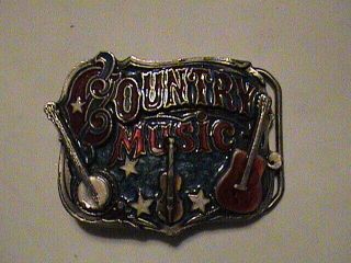 Country Music Belt Buckle Made In The U.  S.  A.