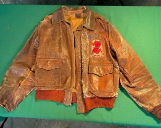 Ww2 Us Army Air Corp A2 Jacket Id’d P38 Pilot With Documentation