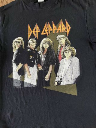 Vintage 1988 Size Xl Def Leppard Hysteria Tour T Shirt Concert Single Stitch