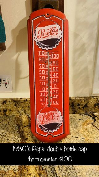 Pepsi Cola Soda Advertising Thermometer