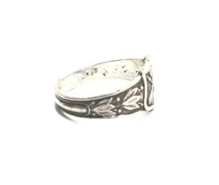 Vintage Art Deco? Sterling Silver 800 - 925 BRL Crest Ladies Ring Size 8.  5 3