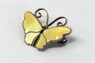A Brilliant Vintage Sterling Silver 925 David Andersen Enamel Butterfly Brooch