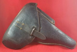 German Walther P38 Hardshell Leather Holster Neuner 1943 Not Akah Rare Ww2 Wwii