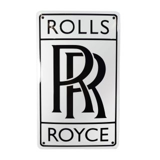 Enamel Plaque Rolls Royce 30x50cm Emblem Sign Logo Plate