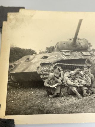 WWII Photo US German Tank Panzer Panther Armor Ko’d Captured Album Picture - A 2
