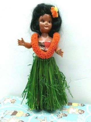 Vintage Hawaii Hawaiian Girl Doll Hula Dancer