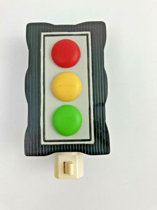 Vintage On Off Plug In Night Light Traffic Stop Light Red Yellow Green