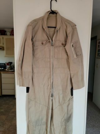 Ww2 Flight Suit,  Summer,  38 Long,  With Blood Chit