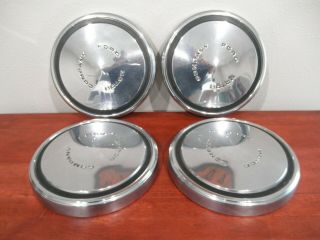 Vintage Ford Dog Dish Hubcaps Set Of 4