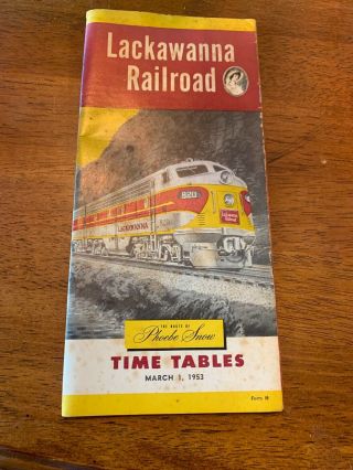1953 Dl&w Delaware Lackawanna & Western Railroad Public Timetable 136