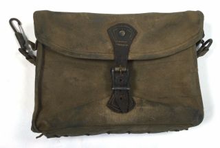 Unknown Pre Or Early Wwii Us Army Combat Medics Bag With Leather Closure Strap