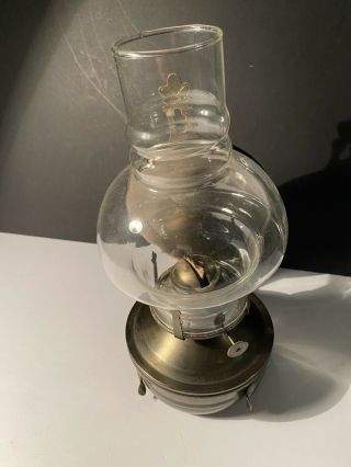 Vintage Metal Kerosene Oil Lantern Lamp Hanging Wall Made In Hong Kong